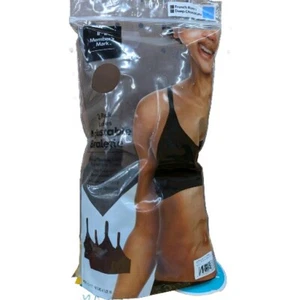 MM 2 Pk Adjustable Convertible Wire Free Bralette Large French Roast / Deep Choc - Picture 1 of 4