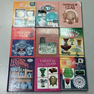 Lot of 9 Vintage Glassware Glass Identification Reference Guides Books - Picture 1 of 12