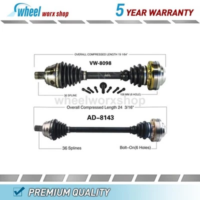 Junta CV eje delantero para Audi TT Quattro 1,8 L 2002 2003 2004 2005 2006 Foto 1 de 3