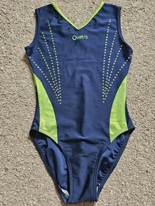 Quatro Leotard Green and Navy - Size 32 (AXS) - Excellent condition - Picture 1 of 2