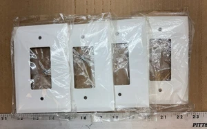 (Lot of 4) Mulberry Wall Plate 1-Gang Metal White 86834 - Picture 1 of 3