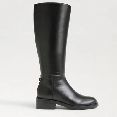 Sam Edelman Black Riding Boot Tall Boots Sz 9 M Leather Mable Zip Close - Image 1 of 4