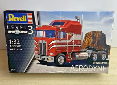 Revell 07671 Kenworth Aerodyne 1:32 scale Model Kit Sealed Contents Opened Box - image 1 of 4