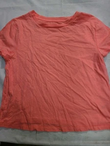 Camiseta Para Mujer Encogida Manga Corta Universal Hilo Coral Rojo Talla Grande - Imagen 1 de 5