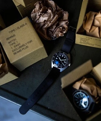 Reloj de buceo militar exclusivo BENRUS x BEAMS PLUS TIPO I plateado 316L Foto 1 de 4