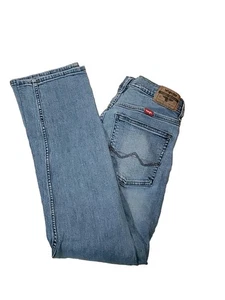 Wrangler Jeans Mens 30x30 Blue Light Wash Slim Straight Fit Denim Stretch - Picture 1 of 15