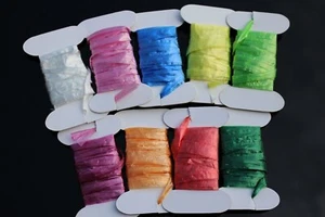 9 Colors Straw Raffia Wing Cases Shell Backs Nymphs Scud Fly Tying Materials - Picture 1 of 3