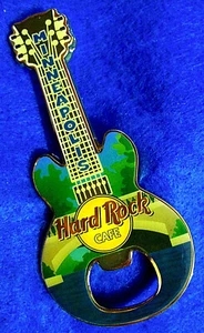IMÁN DE GUITARRA GIBSON ABRIDOR DE BOTELLAS MINNEAPOLIS LAKE & BRIDGE Hard Rock Café - Imagen 1 de 1