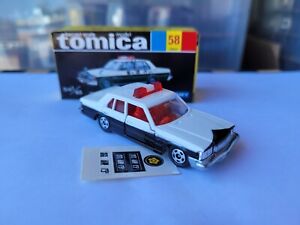 TOMICA 58 - TOYOTA CROWN PATROL CAR [WHITE] NEAR MINT VHTF BOX GREAT JAPAN 