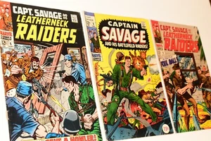 Capt Savage and his Battlefield / Leatherneck Raiders - Lote de 3 Marvel - Imagen 1 de 3