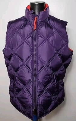 Vintage Eddie Bauer Quilted Down Vest Womens Size L Purple Ski Snow - Image 1 of 4