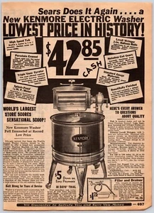 1932 Sears Western States Catalog Pg 697-698 Kenmore Electric Washer Furnaces - Picture 1 of 2