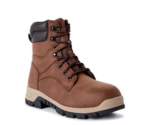 Brahma Men's Brown Hi-Top STEEL TOE 8'' Lace-up Work, Hunting Boots Shoes: 11-13 - Picture 1 of 6