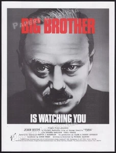 1984 - George Orwell - Original 1984 Trade AD / ADVERT _ John Hurt _ Big Brother - Picture 1 of 1