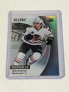 2023-24 Allure Hockey Cole Guttman RC #107 Black Rainbow Chicago Blackhawks - Picture 1 of 2