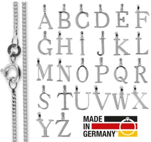 925 ECHT SILBER RHODINIERT *** XL Großer Zirkonia Anhänger Buchstaben Anhänger - Picture 1 of 12