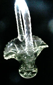 Princess House Glass Basketclear daisy no chips cracks 9" - Picture 1 of 5