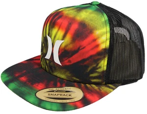 HURLEY Bahama Tie-Dye Icon logo Trucker Hat- NEW-YuPoong baseball cap-skate/surf - Picture 1 of 2
