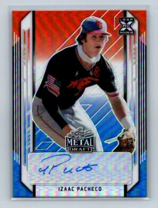 2021 Leaf Metal Draft Red White Blue #BAIP1 Izaac Pacheco SN 9/10 - Picture 1 of 2