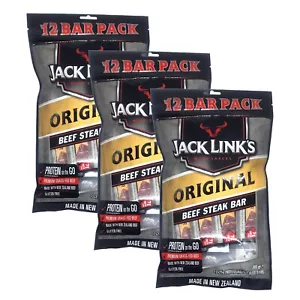 Jack Link's Original Beef Steak Bar Premium Grass-Fed Beef Protein Snack 3x 300g - Picture 1 of 8