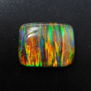 17.80 Ct Fire Cushion Cut Natural Boulder Opal Loose Gemstone CERTIFIED - Picture 1 of 13