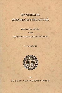 Hansische Geschichtsblätter, Jahrgang 92 - Köln, Graz, Böhlau-Verlag, 1974 - Picture 1 of 1