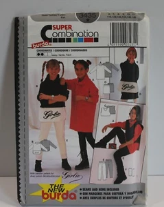 Burda Girl 3435 Dress Sweater Top Skirt Leggings Size Leg Warmers Girls 6-11 - Picture 1 of 2