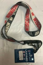 Wisconsin Badgers NCAA 2 Tone Adult Team Lanyard and Key Ring