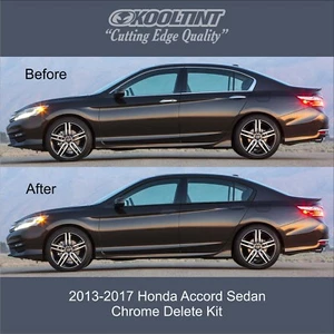 Chrome Delete Vinyl Overlayfitting the 2013-2017 Honda Accord Sedan Window Trim - Bild 1 von 3