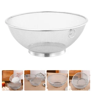 Stainless Steel Mesh Basin Perforated Basket Rice Colander Strainer - Picture 1 of 12
