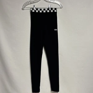 Leggings para mujer Vans XS negros con estampado a cuadros cintura - Imagen 1 de 7