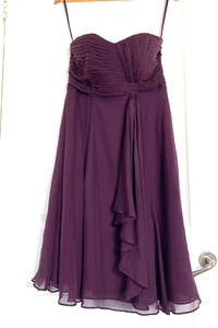 Coast Symphony purple silk dress, Size 12, strapless, includes straps BNWT - Picture 1 of 11