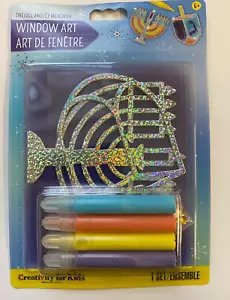 1 set Hanukkah Window Art kit Dreidel and Menorah creativity for Kids ages 6+ - Picture 1 of 1