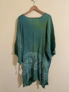 Charles und Patricia Lester Seide Tunika Top Farbe Grün OS - Bild 1 von 6