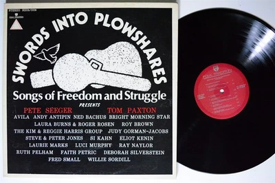 PETE SEEGER/TOM PAXTON Swords Into Plowshares FOLK TRADITION 2xLP VG++ gatefold  - Image 1 of 4