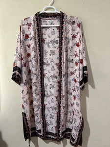 Top copri kimono Max Studio spolverino spiaggia estate boho resort abbigliamento taglia XL v5 - Foto 1 di 5