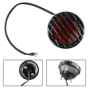 Light Car Black Brake Light License Plate Motorcycle Plastic Red Round - Picture 1 of 18