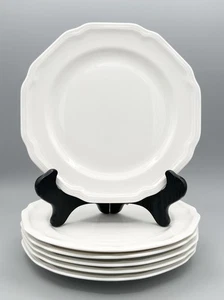 Set of 6 Mikasa Ultima + HK 400 Antique White Salad Dessert Luncheon Plates 8.5" - Picture 1 of 4