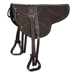 73HS Hilason Natural Horsemanship Leather Bareback English Treeless Schabracke - Bild 1 von 5