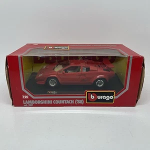 Lamborghini Countach 1988 Red 1:24 scale model by Bburago made in Italy #0537 - Picture 1 of 11