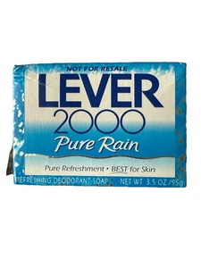 Lever 2000 Pure Rain Bar Soap 1997 ungeöffnete Box Vintage 3,5 Oz. - Bild 1 von 3
