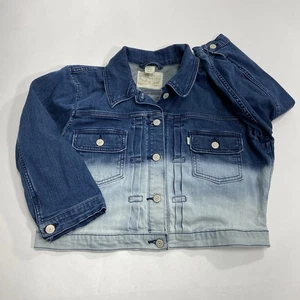 Chaqueta vaquera recortada Levi's clásica estilo camionero chaqueta vaquera niñas XL - Imagen 1 de 8