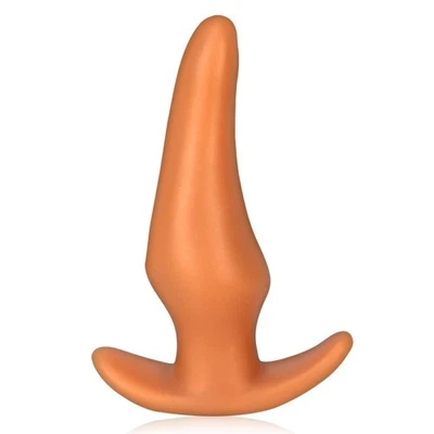 Tapones anales suaves masturbador líquido silicona tapón trasero con base de seguridad dorado A... Foto 1 de 4