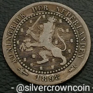 Netherlands 1 Cent 1898 Halberd. KM#107.2. One Penny coin. Lion. Wilhelmina I. - Picture 1 of 7