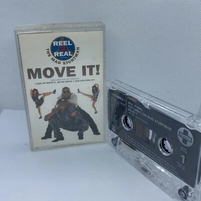 Reel 2 Real ft Mad Stuntman, Move It! Cassette Tape album (Positiva/EMI, 1994) - Image 1 of 4