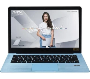 AVITA PURA 14 NS14A6 14" Full HD Laptop Ryzen 3 4GB 256GB SSD SD Crystal Blue - Picture 1 of 9