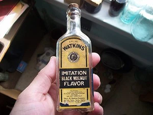 BOTELLA WATKINS ETIQUETADA SIOUX CITY IOWA TE MCDEVITT AÑOS 40 NOGAL NEGRO  - Imagen 1 de 5