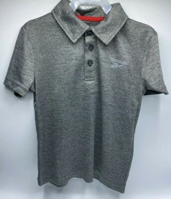 Boys Size 14/16 Nice Reebok Polo Short Sleeve Shirt Grey Heather MSRP $28.00 - Image 1 of 4
