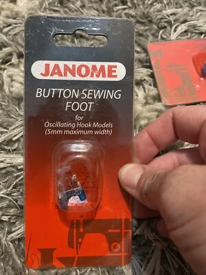 Janome Button Sewing Foot  #200131007 Oscillating Hook Models(5mm Max Width)(SB) - Image 1 of 3