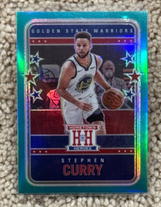Stephen Curry 2020-21 Panini Chronicles Hometown Heroes TEAL PRIZM #555 SP